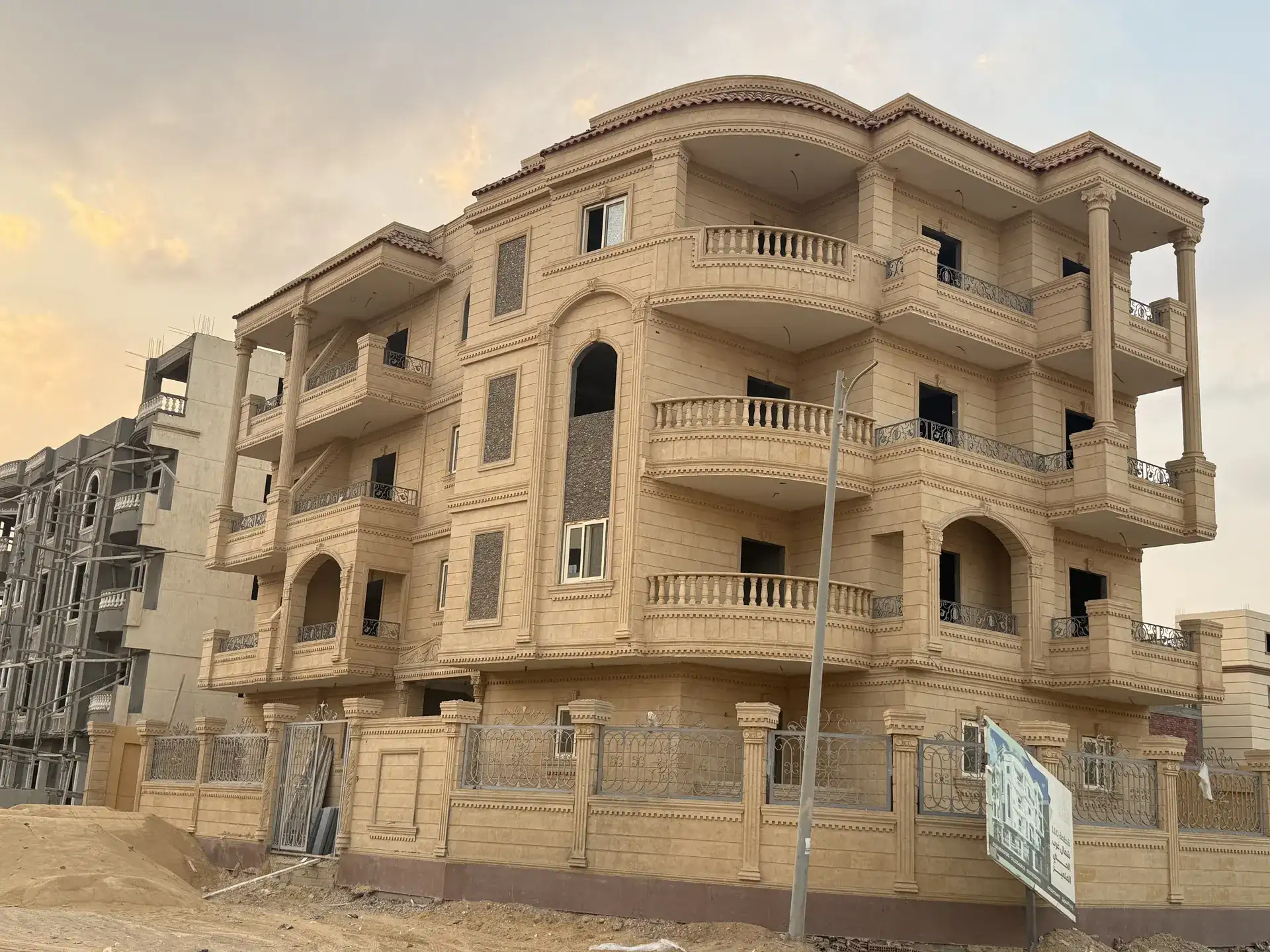 عمارة أفاق السكنية في مدينة بدر في مرحلة التسليم
